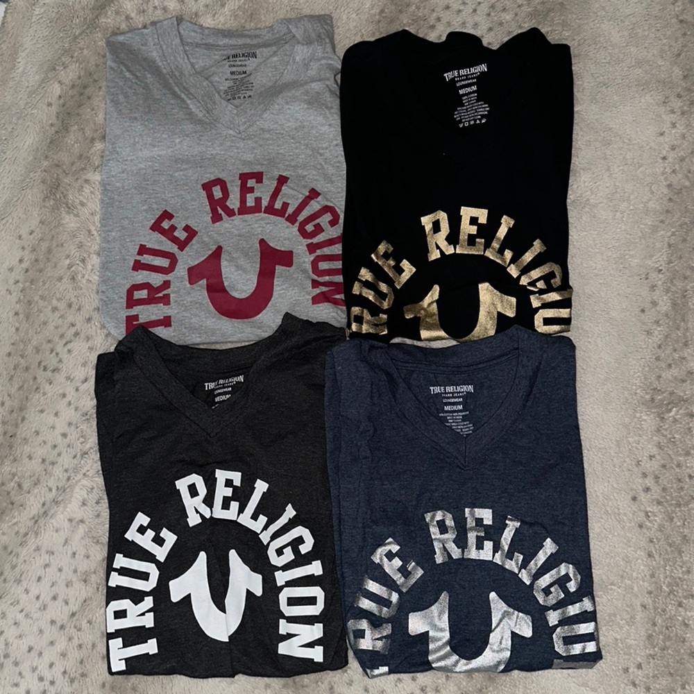 TRUE RELIGION V NECK SHIRTS